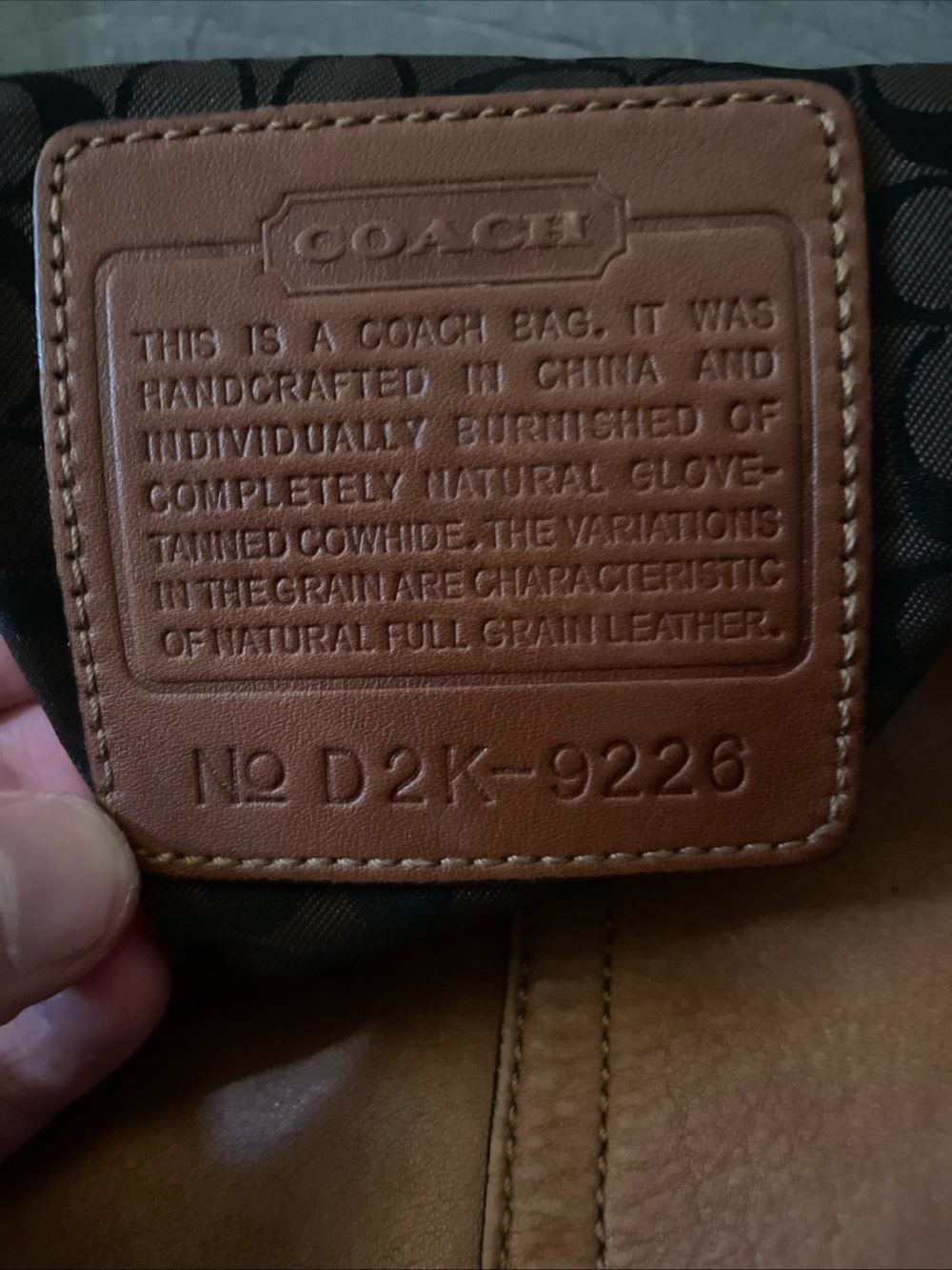 Vintage Coach Ergo British Tan Leather 9226 - Picture 6 of 7